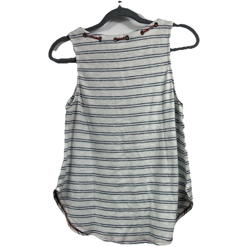 Hem & Thread Women's Top Sz S Striped Navy Nautical Lightweight Basic Summer Top - Picture 5 of 8